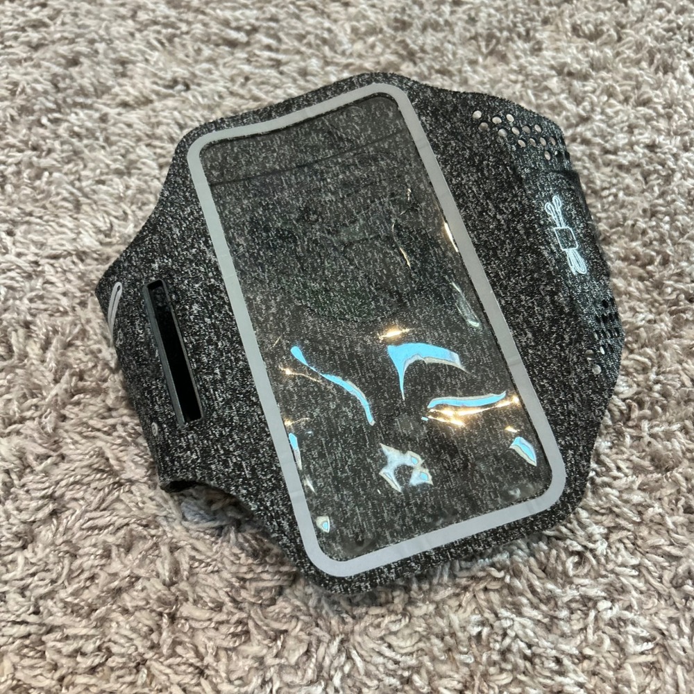 Running Armband Phone Holder Sports Gym‎ Workout Arm Band Case Exercise Gray